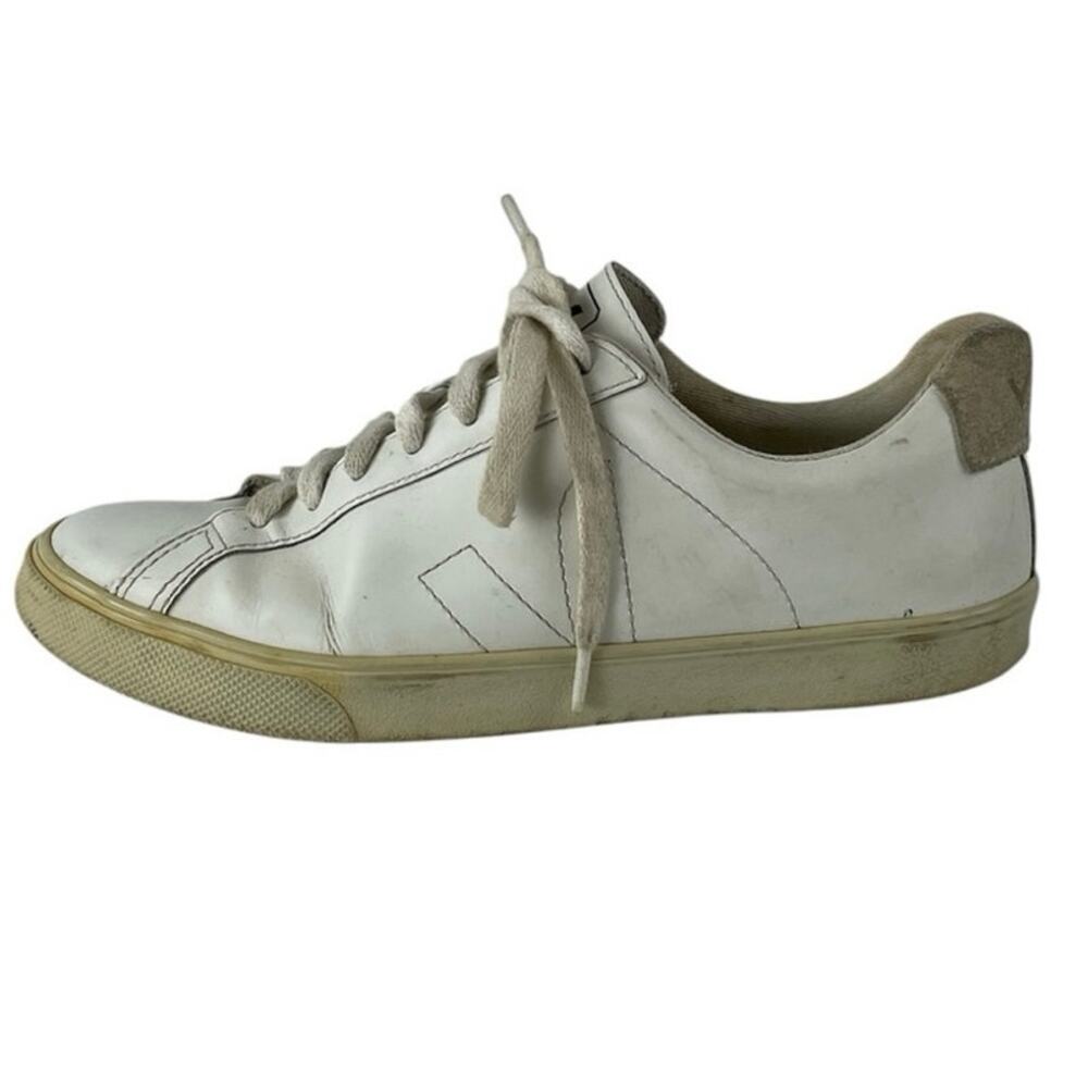Veja Esplar Women's White Lace Up Low Top Leather Casual Sneaker Shoes Size 7